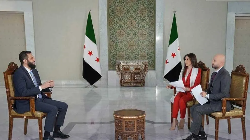 رئیس جمهور دولت انتقالی سوریه در مصاحبه تلویزیونی