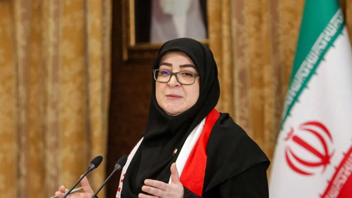 نشست خبری سخنگوی دولت ایران فاطمه مهاجرانی