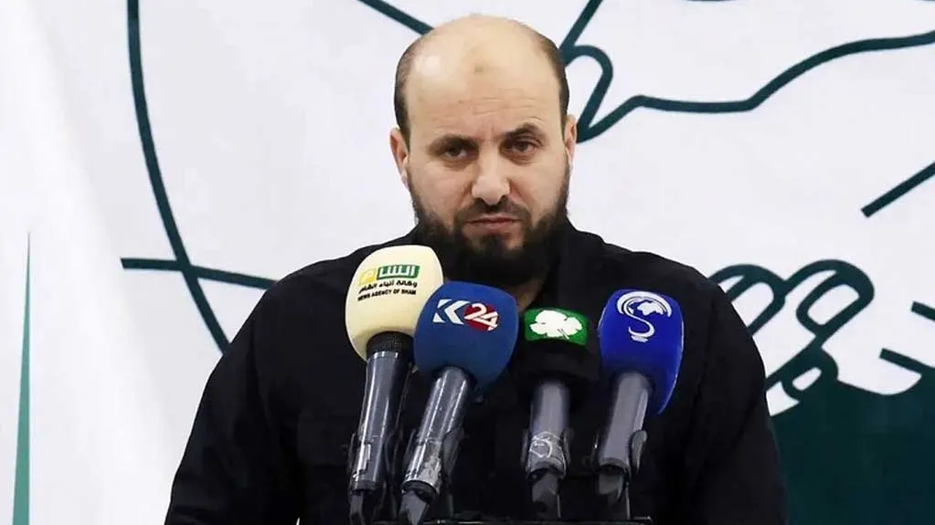 محمد البشیر رئیس دولت انتقالی سوریه در نشست خبری دمشق
