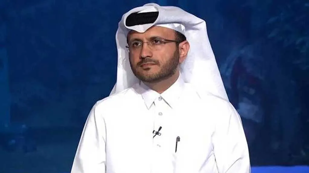 ماجد الانصاری سخنگوی وزارت خارجه قطر در حال گفتگو درباره توافق آتشبس غزه