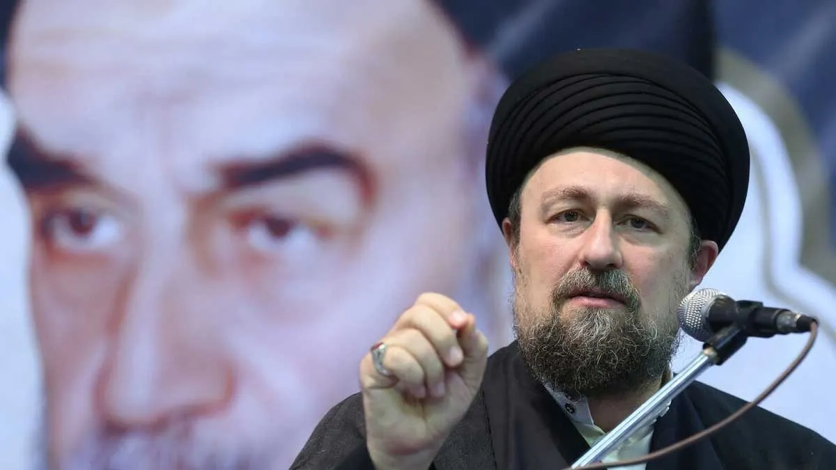 سید حسن خمینی در مراسم وزارت خارجه سخنرانی