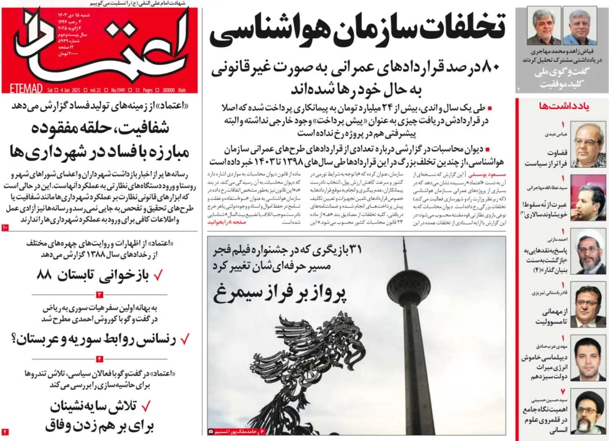روزنامه اعتماد